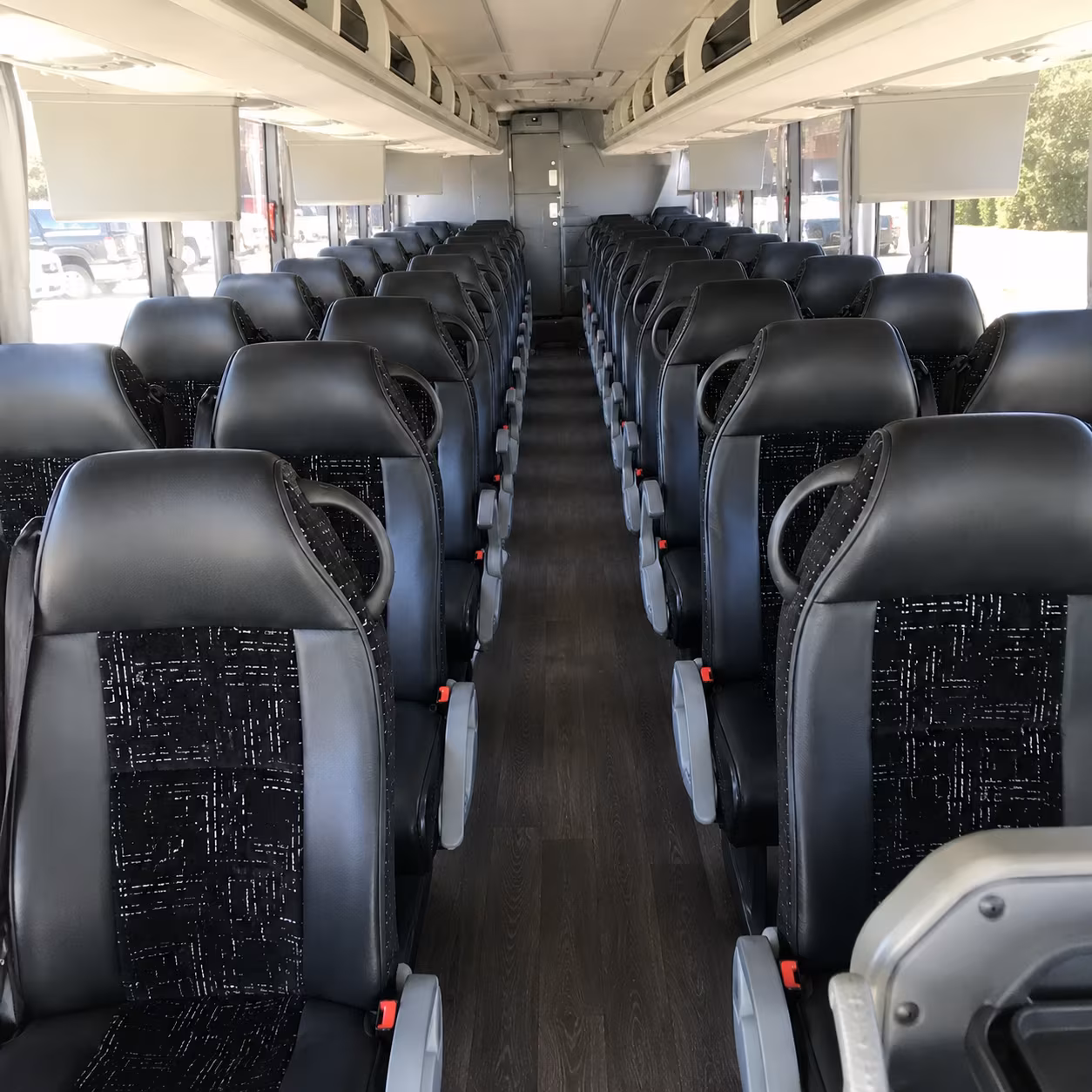 56 passenger charter bus interior