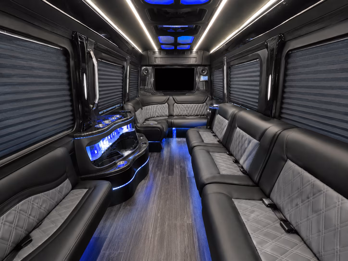 gainesville 25 passenger party bus interior
