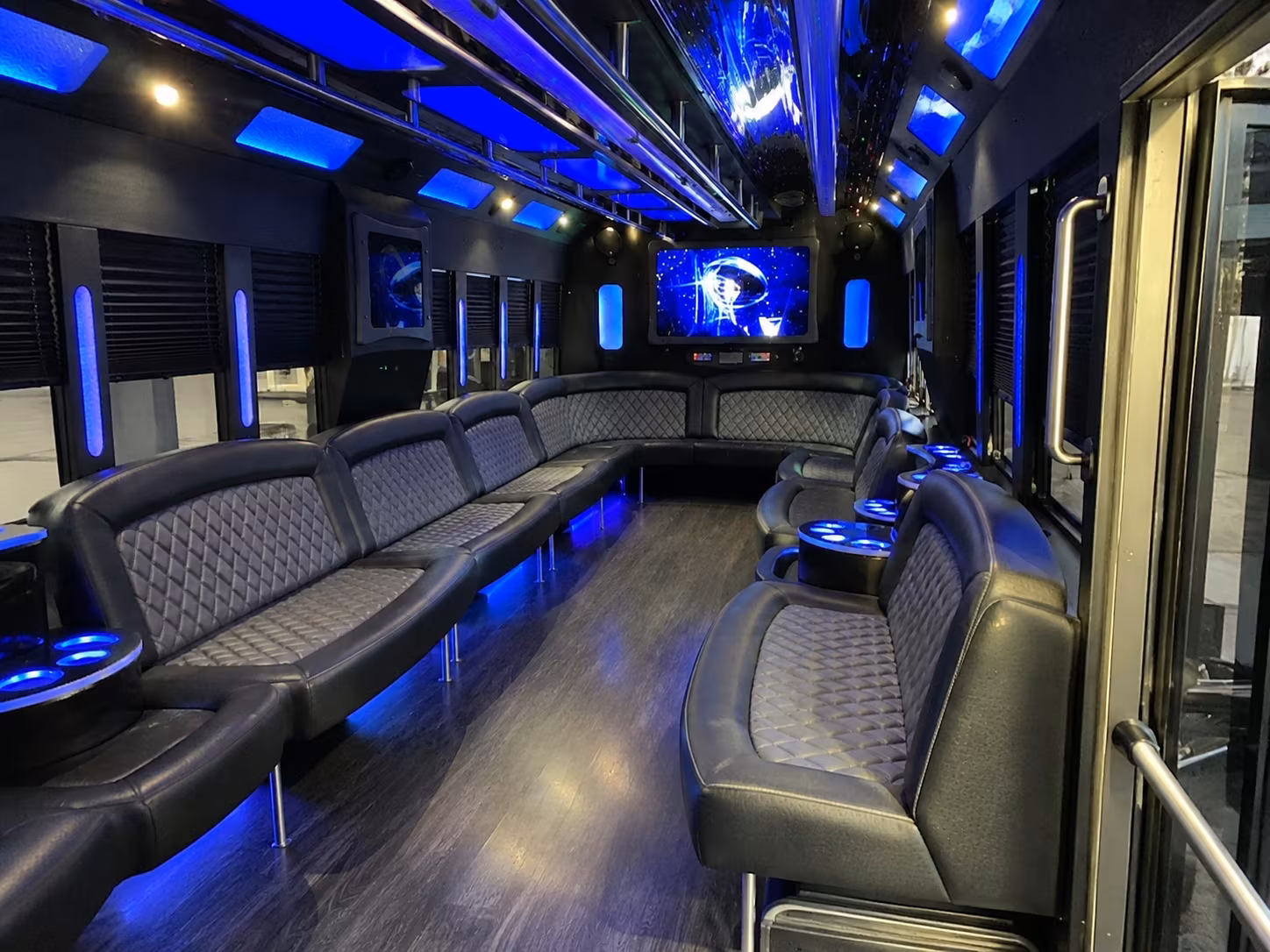 gainesville 28 passenger party bus interior