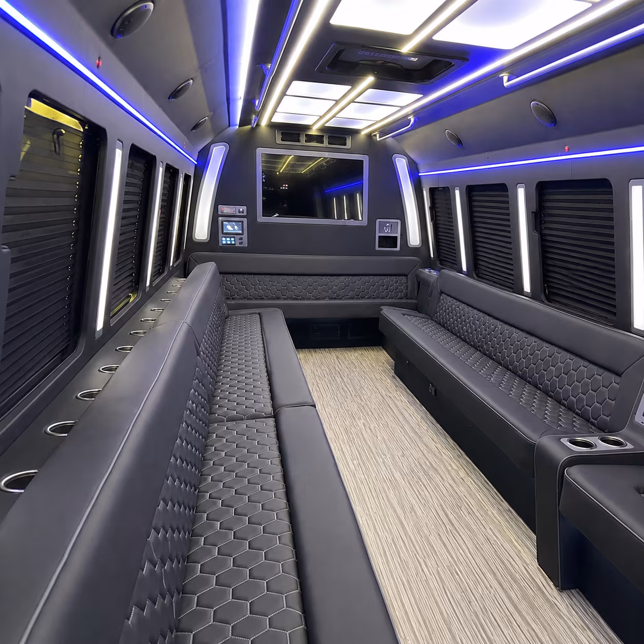gainesville 40 passenger party bus inside