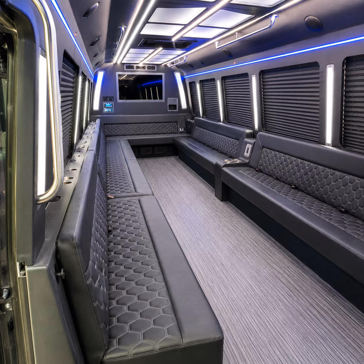 gainesville 40 passenger party bus interior