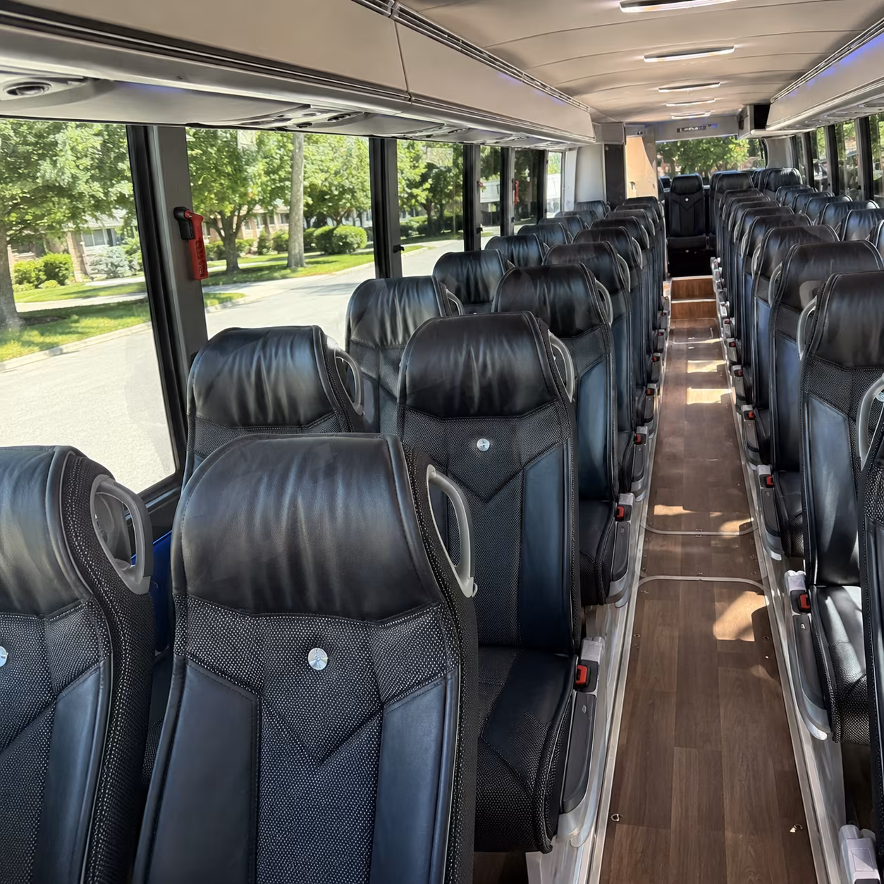 gainesville charter bus interior gallery
