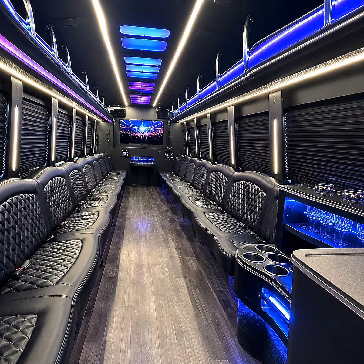 gainesville party bus rental interior